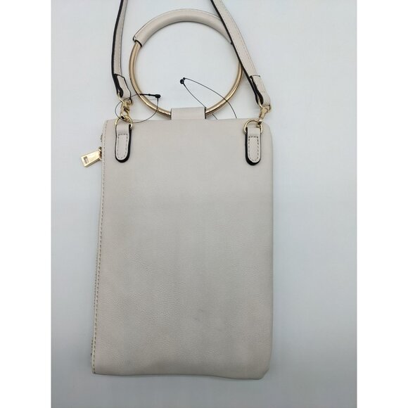 INC Charlii bangle handle women's crossbody bag clutch - WHITE/ BONE / OFF-WHITE - Picture 3 of 11